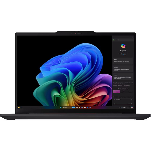 Lenovo ThinkPad T14s Gen 6 (Snapdragon) Qualcomm Snapdragon X1E-78-100 Ноутбук 35,6 см (14") WUXGA 32 GB LPDDR5x-SDRAM 1 TB SSD Wi-Fi 7 (802.11be) Windows 11 Pro Черен
