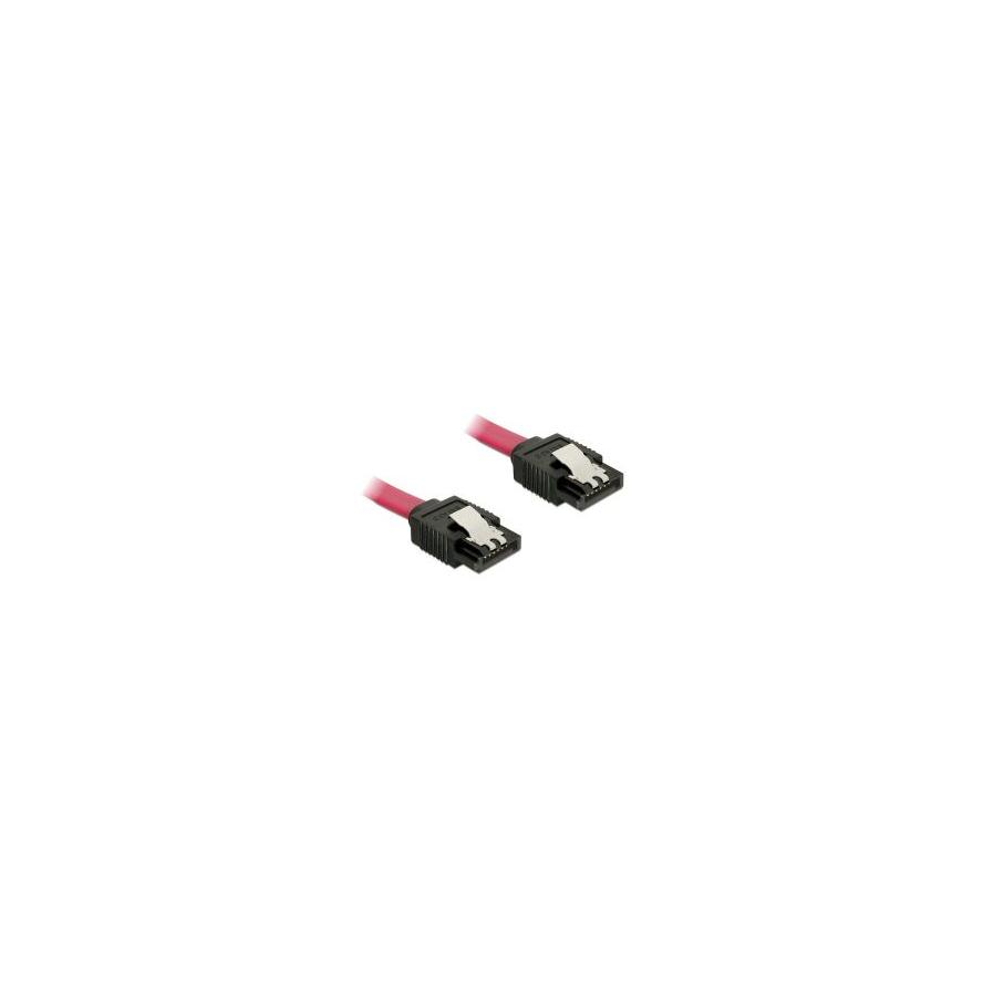 Delock Cable SATA 6 Gb/s 70cm straight/straight red (82678)