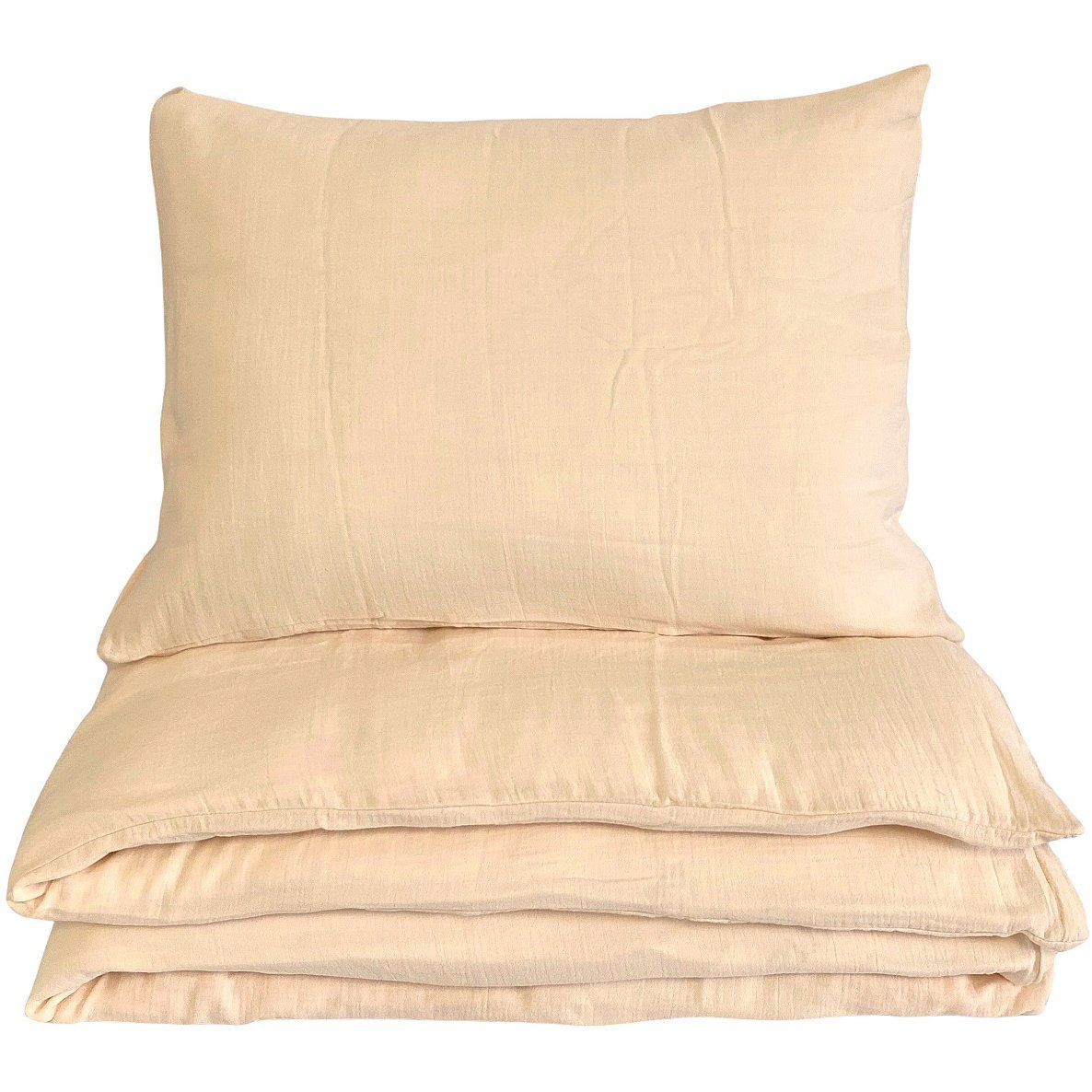 Dadka Povlečení mušelín do postýlky 100 × 135, 45 × 60 cm krémové (8906064630349)