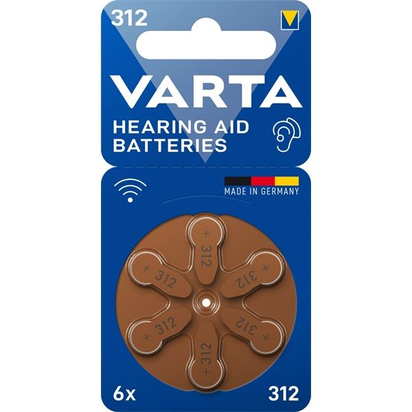 Varta 312 Engangsbatteri PR41 Zink-luft