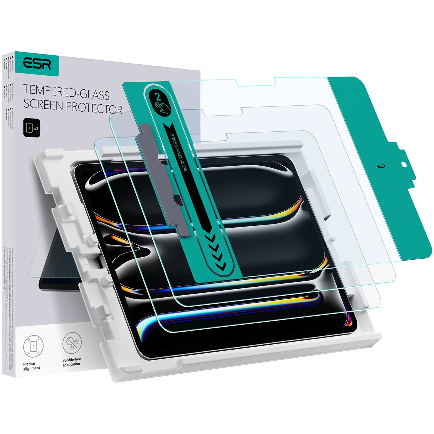 ESR Tempered-Glass Screen Protector, Compatible with iPad Pro 11 (2024), 2 Pack üvegfólia (1E0920102)