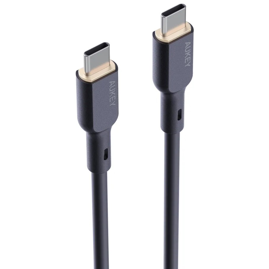 AUKEY CB-SCC101 USB-C apa - USB-C apa 2.0 Adat és töltőkábel - Fekete (1m) (CB-SCC101)