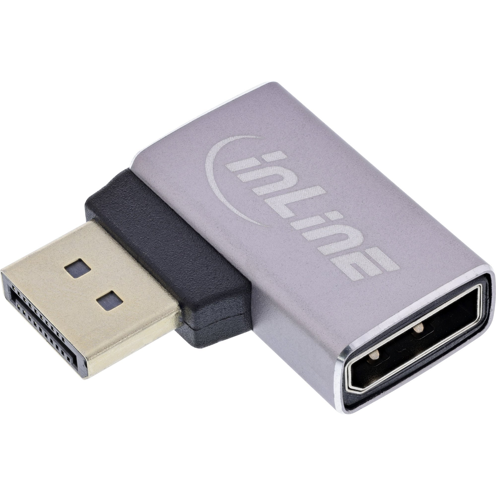 InLine 17291E csatlakozó átlakító DisplayPort Szürke, Fekete