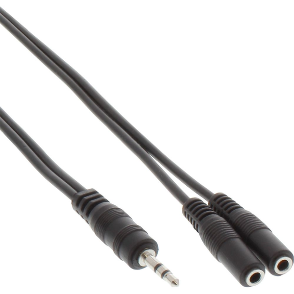 InLine 99300B cavo audio 3.5mm 2 x 3.5mm Nero