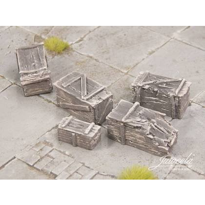  Juweela Juweela: Stare drewniane skrzynie - Małe - Ciemne (5 szt)