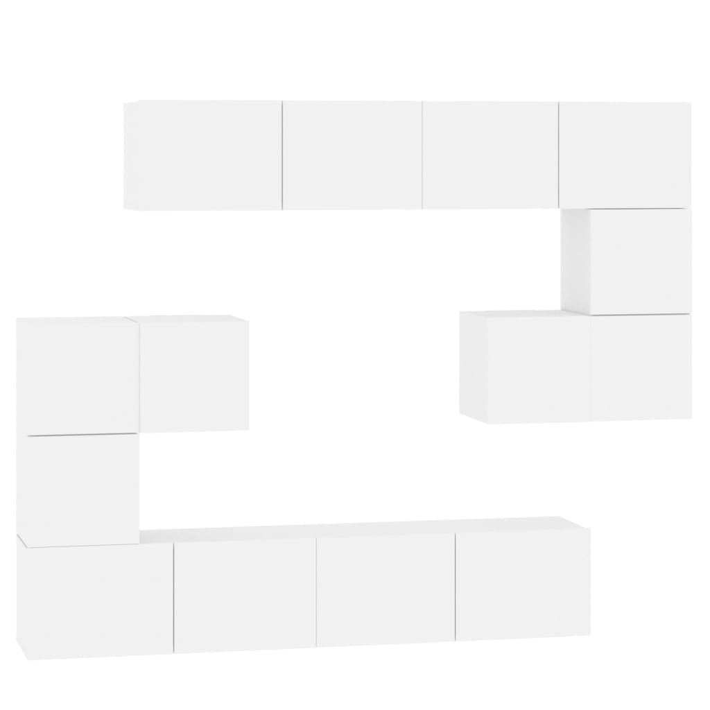 fehér falra szerelhető szerelt fa TV-szekrény (3114582)