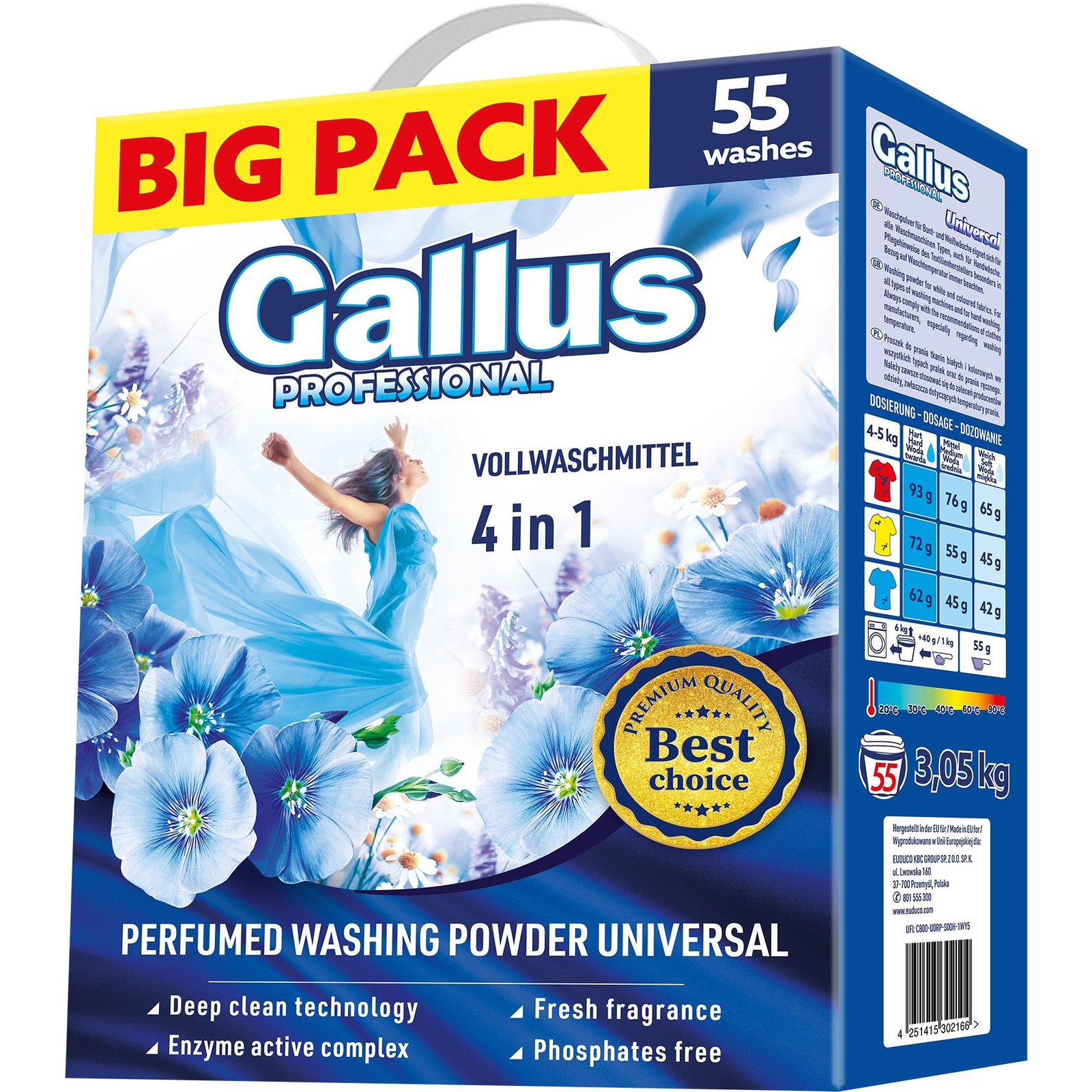 Gallus Professional Universal mosószer 3.05 kg (4251415302166) (4251415302166)