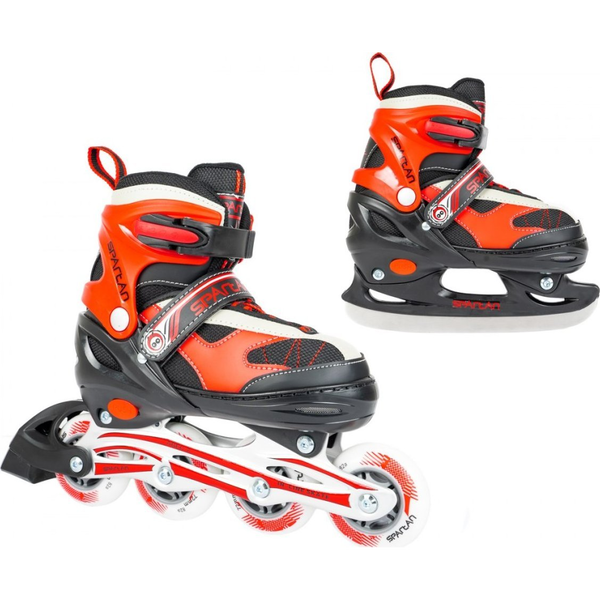 Spartan Sport Inliner 2 In 1 Görkorcsolya - 30-33 Méret , Piros/Fekete