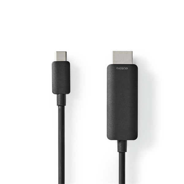 Nedis CCGL64655BK10 USB C (USB-C) - HDMI kábel, USB 3.2 Gen 1, 4K@60Hz, hossz 1m (CCGL64655BK10)