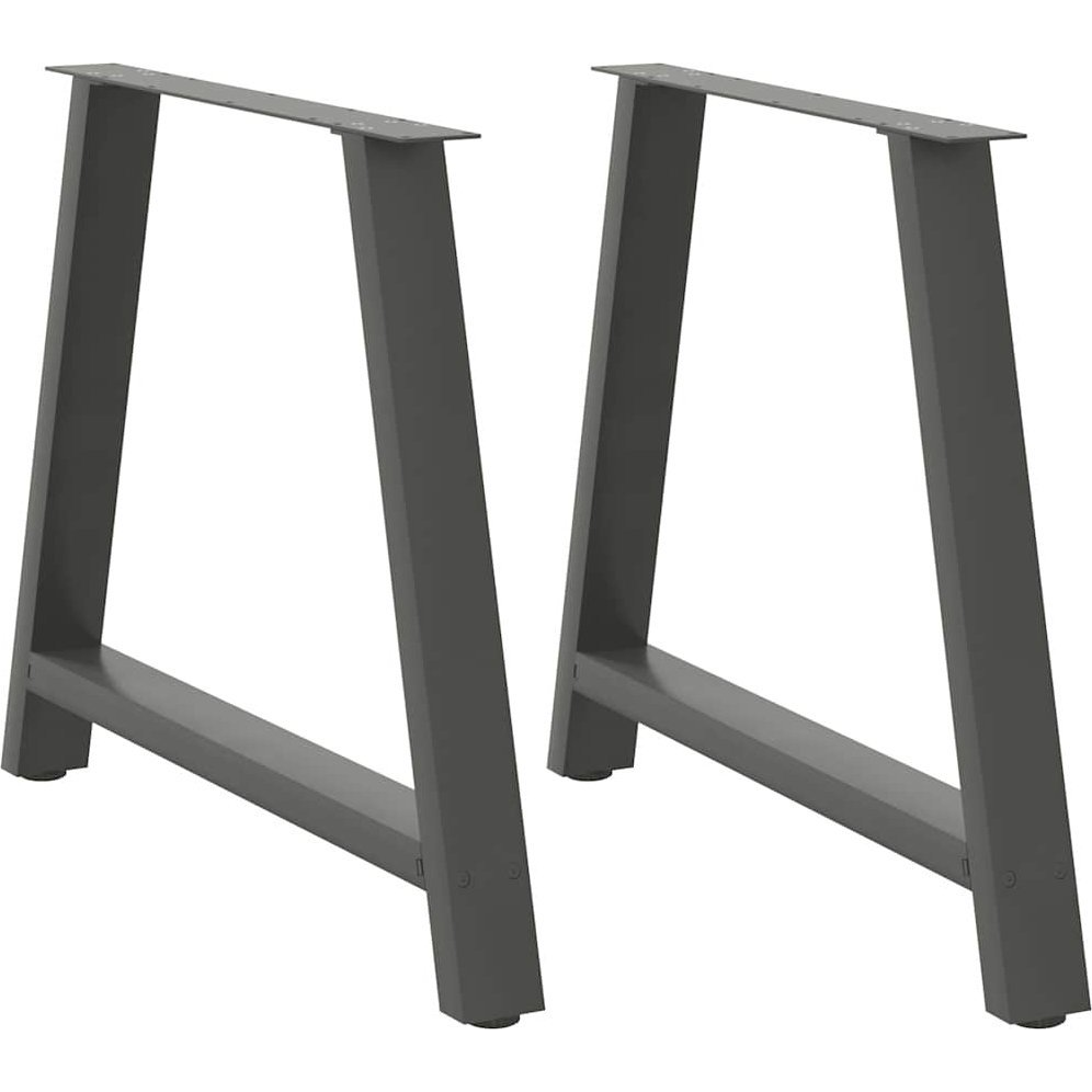 2 db antracit acél dohányzóasztal lábak A-alakú 100x(72-73) cm (4012866)