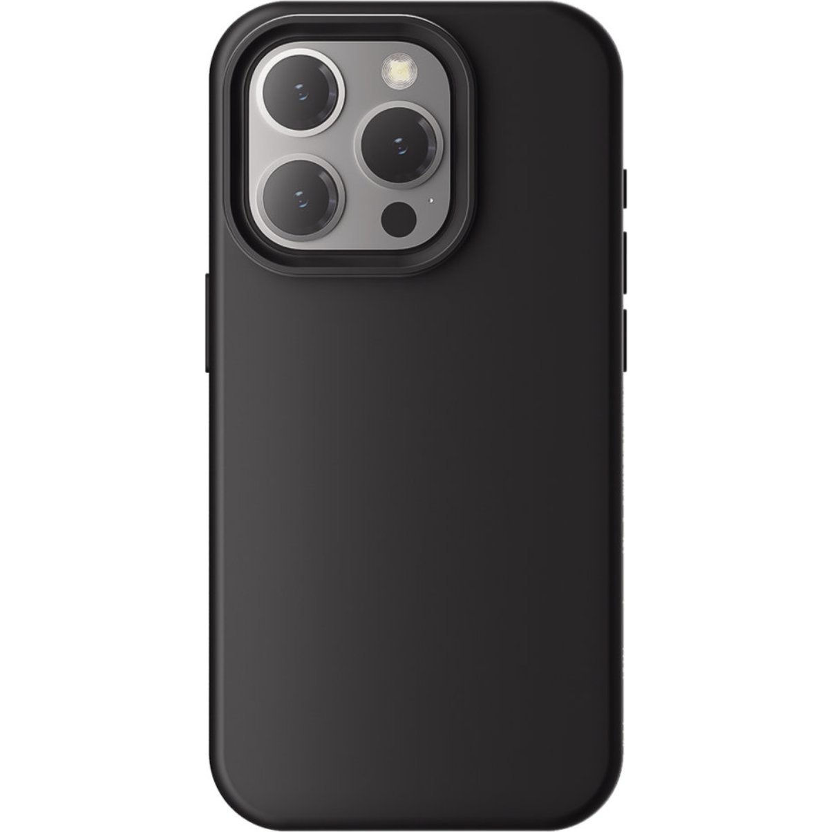 4Smarts Silicone Case Cupertino Hátlap Apple iPhone 16 Pro Fekete Induktív töltés 541187 (541187)
