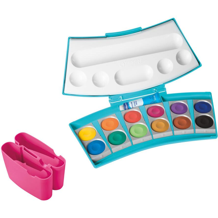 Pelikan ProColor Vízfesték Türkiz/rózsaszín doboz - 12 színű (701198)