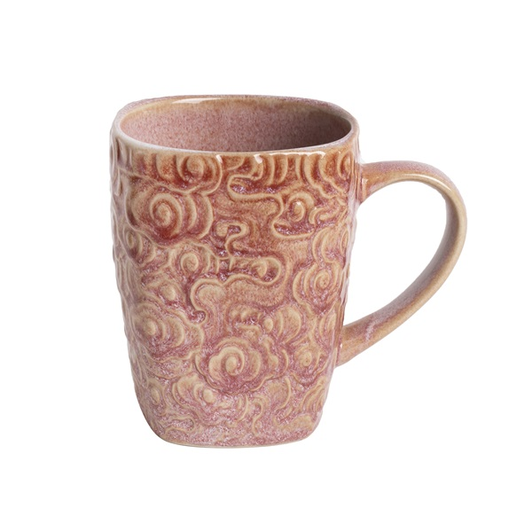 IRIS kerámiabögre virágos rózsaszín 400ml (171215)