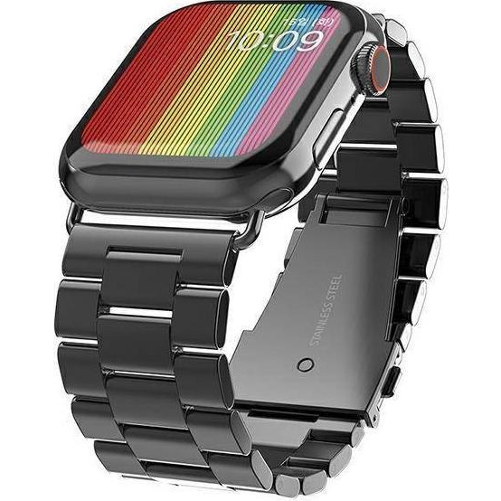 Mercury Óraszíj Fém Apple Watch 42/44/45 mm Fekete