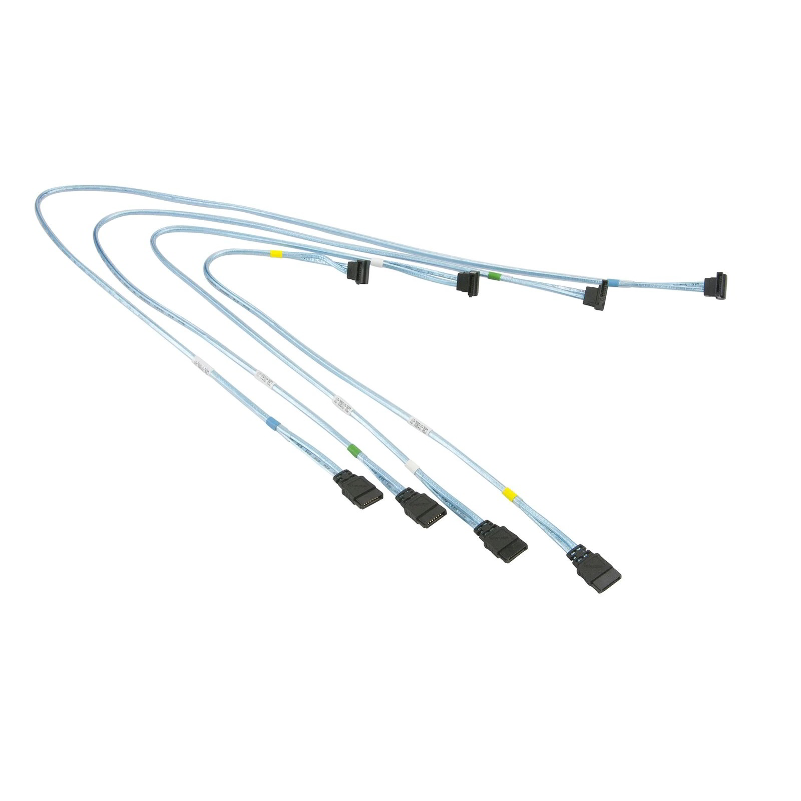 Supermicro SATA kábelkészlet 70/59/48/38cm (SATA apa - SATA apa) (CBL-0180L-01)