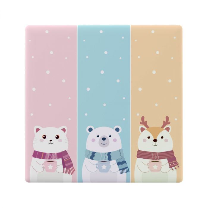 Sonoff TX Ultimate T5 3C előlap 3 gombos villanykapcsolóhoz gyerek-rajzfilm mintás (SON-ALK-T53-CART) (SON-ALK-T53-CART)