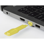 Lindy 47899 порт блокер Ключ за блокиране на порт RJ-45 Жълт Акрилонитрил бутадиен стирен (АБС)