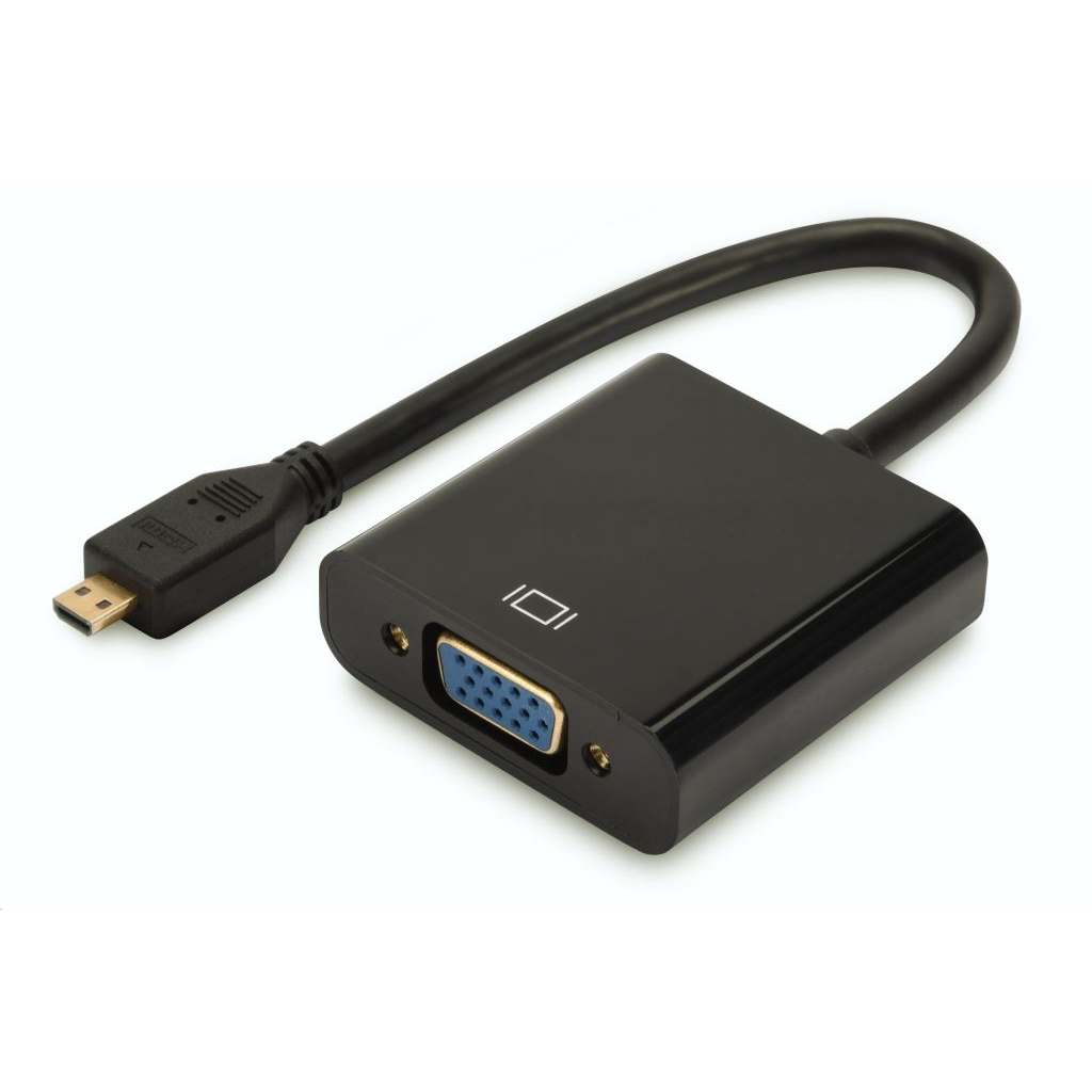 Digitus Micro-HDMI -> VGA átalakító fekete (DA-70460) (DA-70460)