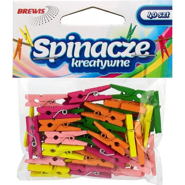  Astra Mini klamerki spinacze kolorowe 2.5 cm 40 szt Brewis