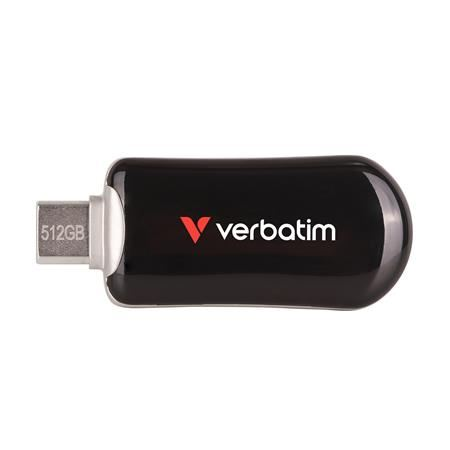 512GB Verbatim "Plectra" USB-C 3.2 Gen1 pendrive fekete (30227)
