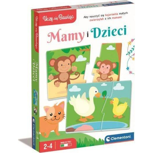 Oktatójáték Kirakós Anyák És Gyermekek Lengyel Nyelvű Állatok Játsszással Tanulok Clementoni 50763  28344 (560171)