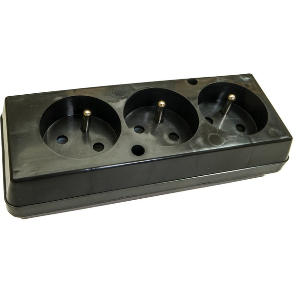 Plastrol Gniazdo Rozbieralne GN-370 3x2p+Z Czarne T-11013