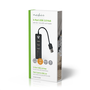 Nedis UHUBCU2320BK 3 portos USB hub USB 2.0 és kártyaolvasó