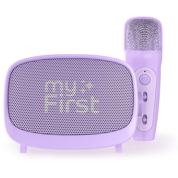 myFirst Voice 2 - zestaw do karaoke dla dzieci - mikrofon i głośnik bezprzewodowy z efektami modyfikacji dźwięku (purple)