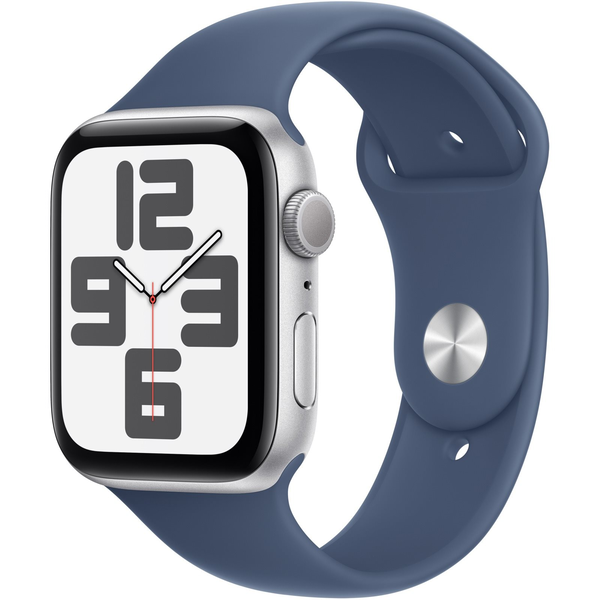 Apple Watch SE 40mm Silver Aluminium Case with Denim Sport Band - S/M