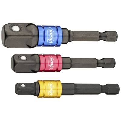 Vigor (V7603/3) Dugókulcs adapter készlet Meghajtás (csavarhúzó) 1/4 (6,3 mm) Elhajtás 1/4 (6.3 mm), 3/8 (10 mm), 1/2 (12.5 mm) 1 készlet (V7603/3)