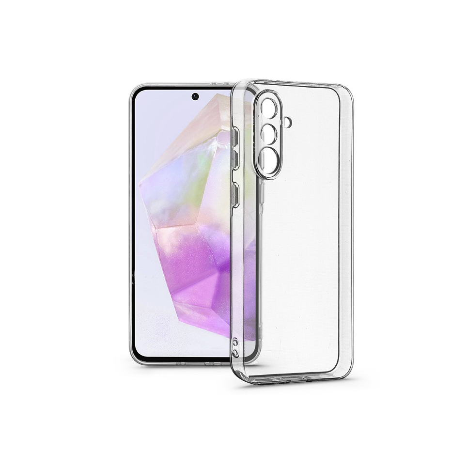 Haffner Clear Case kameravédős szilikon tok - Samsung SM-A366 Galaxy A36 5G - átlátszó (HF355844)