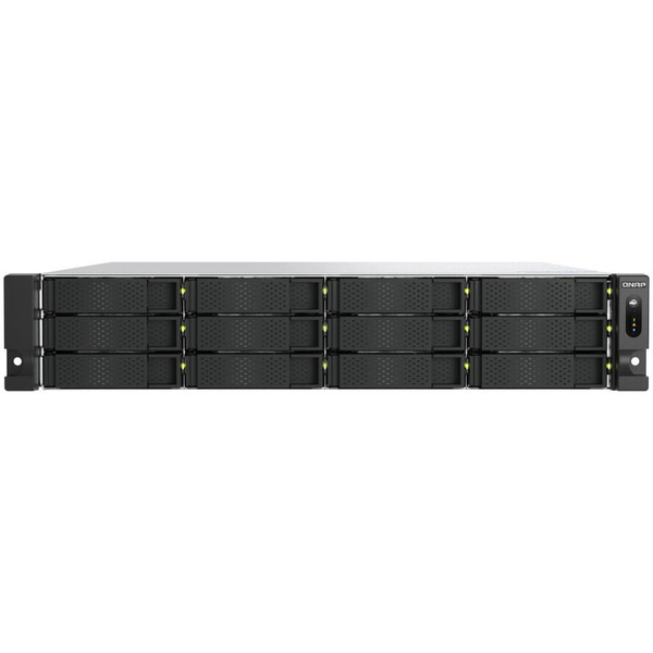 QNAP TS-H1277AXU-RP NAS Stativ (2U) Intel Xeon E E-2136 16 GB DDR4 168 TB HDD QuTS hero Sort