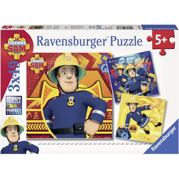 Ravensburger: Sam a tûzoltó 3 x 49 darabos puzzle