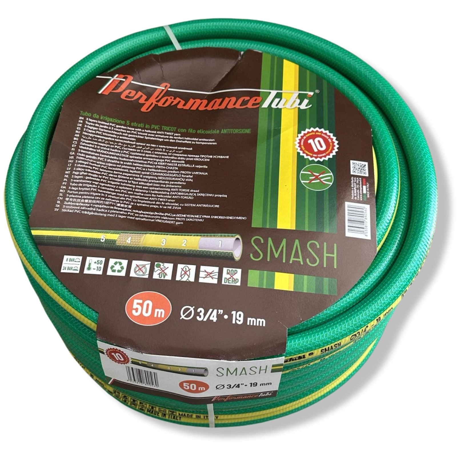 NOELA 5 rétegű kerti tömlő SMASH 3/4" zöld - 50m (32624)