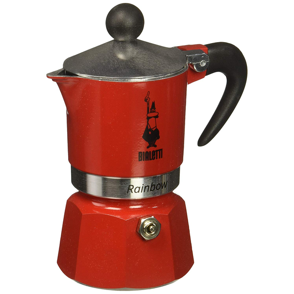 Bialetti Rainbow 1 személyes kotyogós kávéfőző - Piros