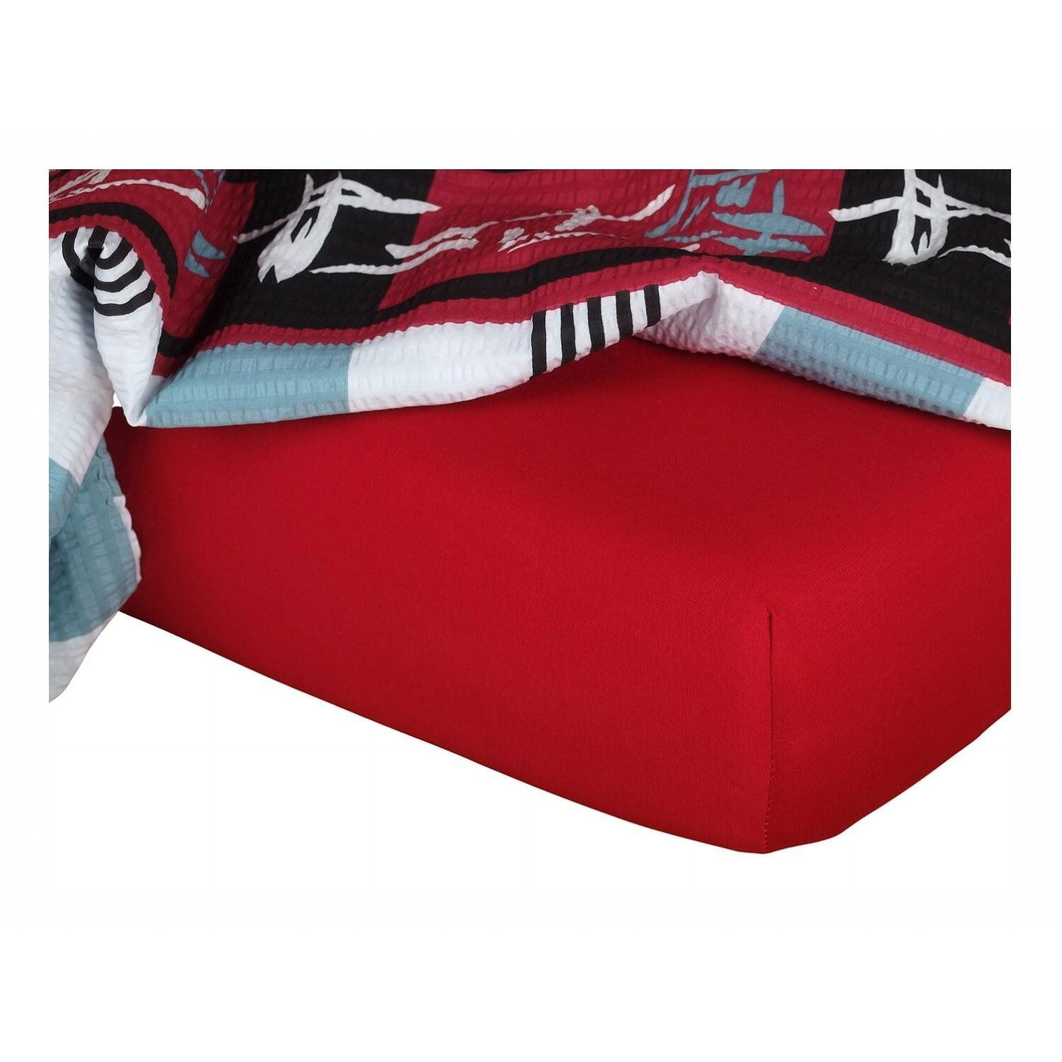 Dadka Jersey sheet burgundy 90×200×18 cm (02211A-00VINOVA-A)