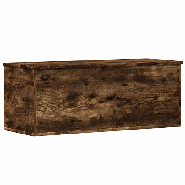 füstös tölgy színű szerelt fa tárolóláda 90 x 35 x 35 cm