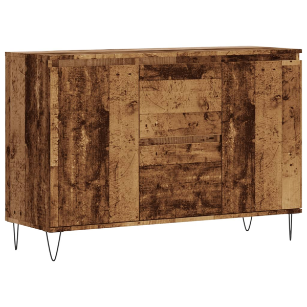 antik fa színű szerelt fa tálalószekrény 104 x 35 x 70 cm