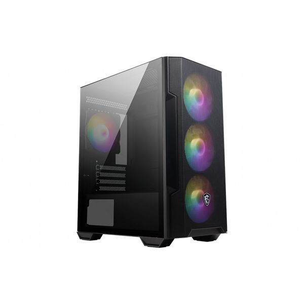 MSI MAG FORGE M100R computeretui Midi Tower Sort, Transparent