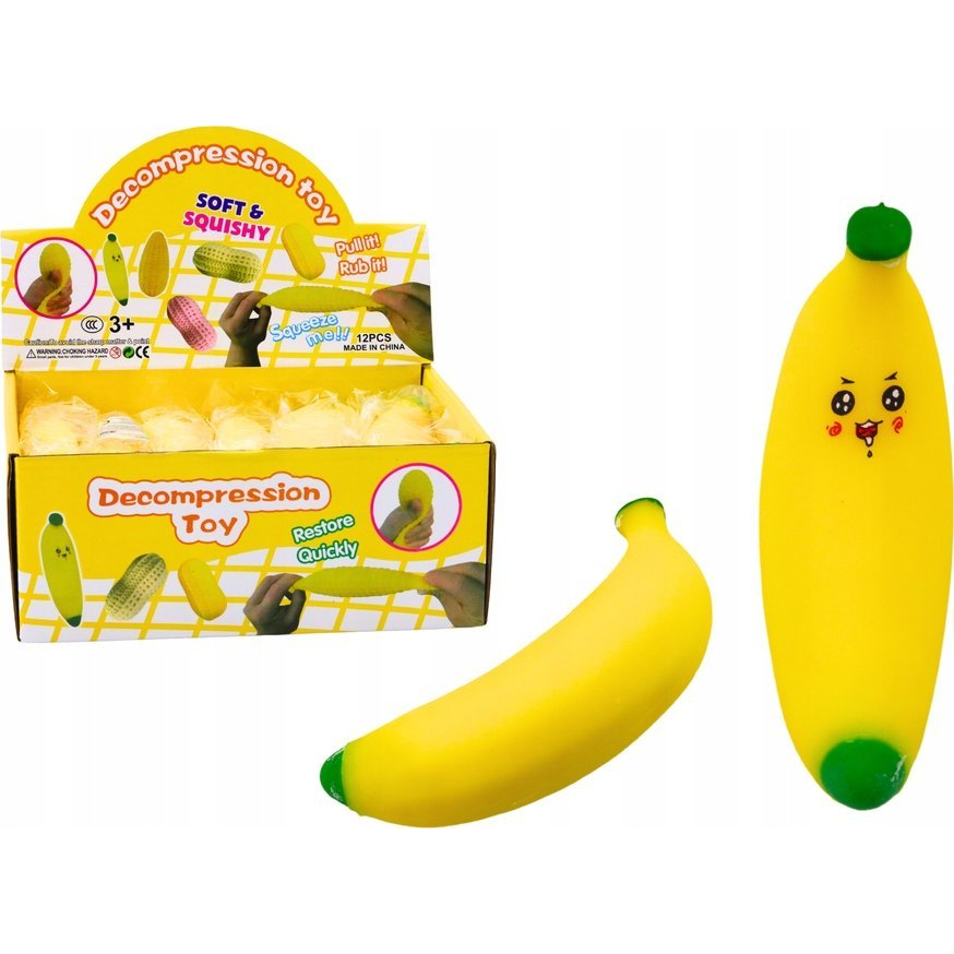 Banán Squishy Rugalmas Gumi Sárga  20352 (20352)