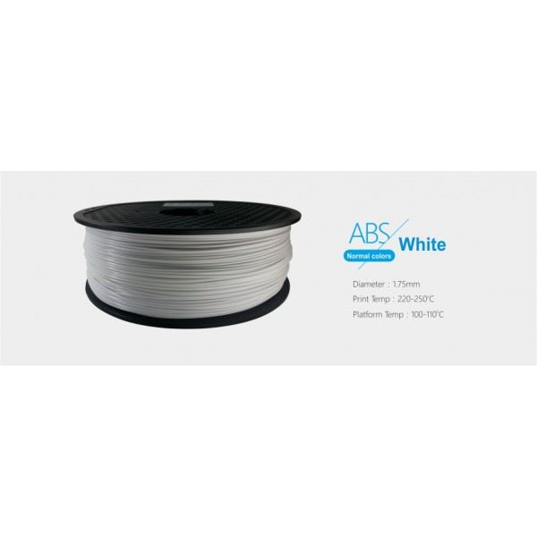 3D ABS filament 1,75mm, 1kg fehér (3DFILAMABS175WH) (3DFILAMABS175WH)
