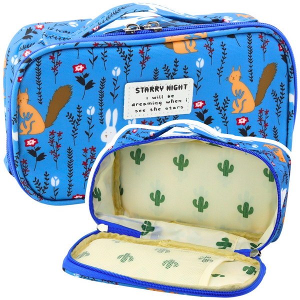 Iskolai Tolltartó Szervező Tágas Kiegészítő Zseb Kék 21.5cm  21819