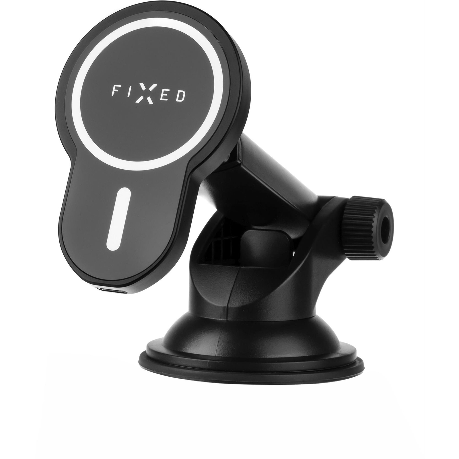 FIXED MagClick XL MagSafe autós tartó szélvédőre vagy műszerfalra, 15 W, fekete (FIXMCLI-XL-BK)