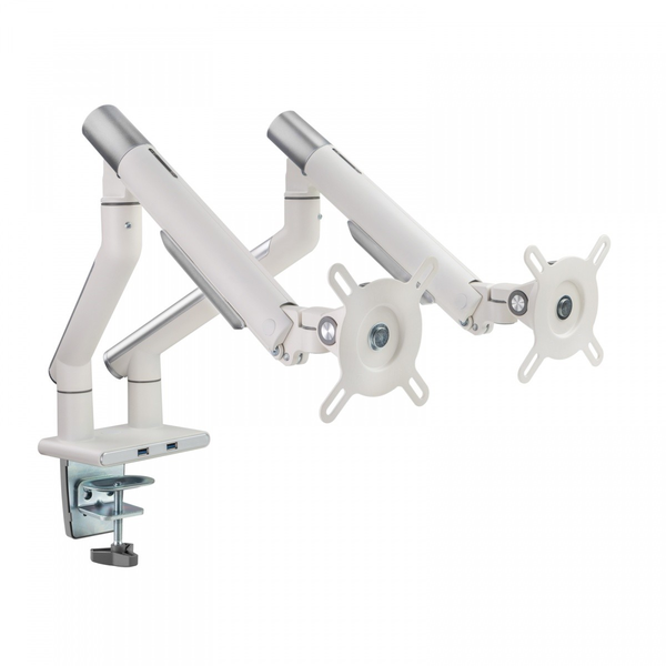 ART RAMM L-20GD 17"-32" LCD TV/Monitor asztali tartó - Fehér (2 kijelző)