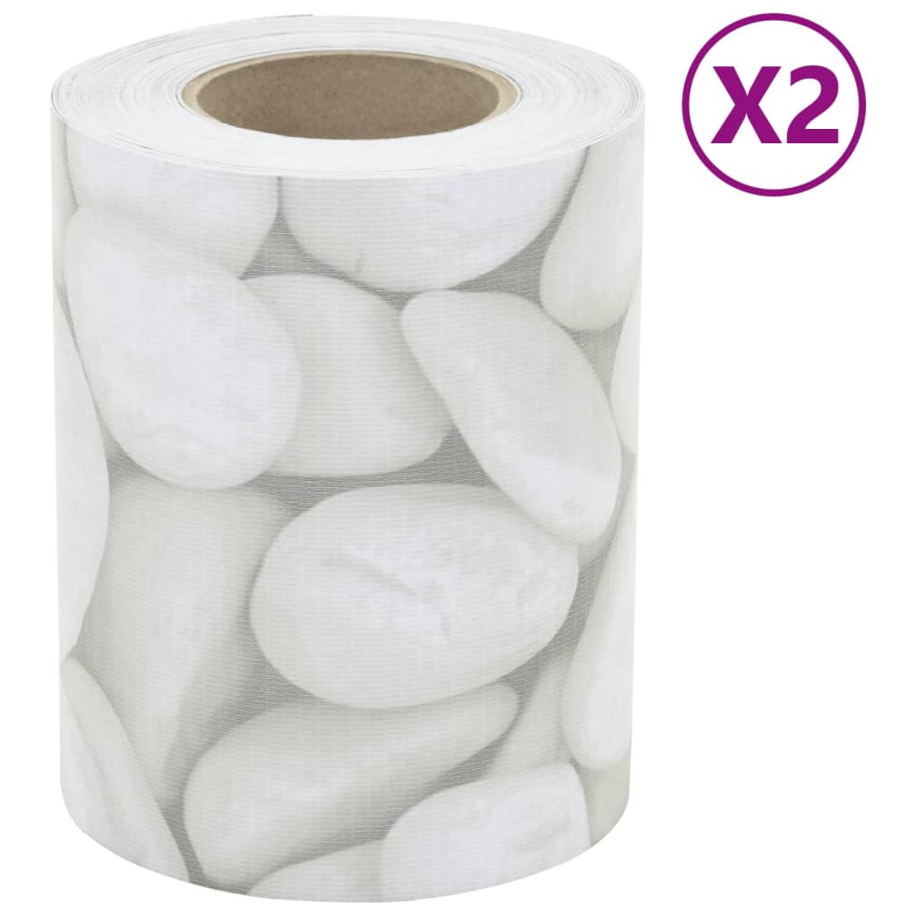 2 db márványköves PVC kerti belátás elleni paraván 35x0,19 m (3294937)