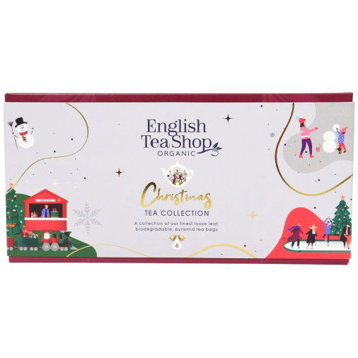 English Tea Shop karácsonyfa, 6 figura, 6 teapiramis, Fehér varázslat (680275068310)