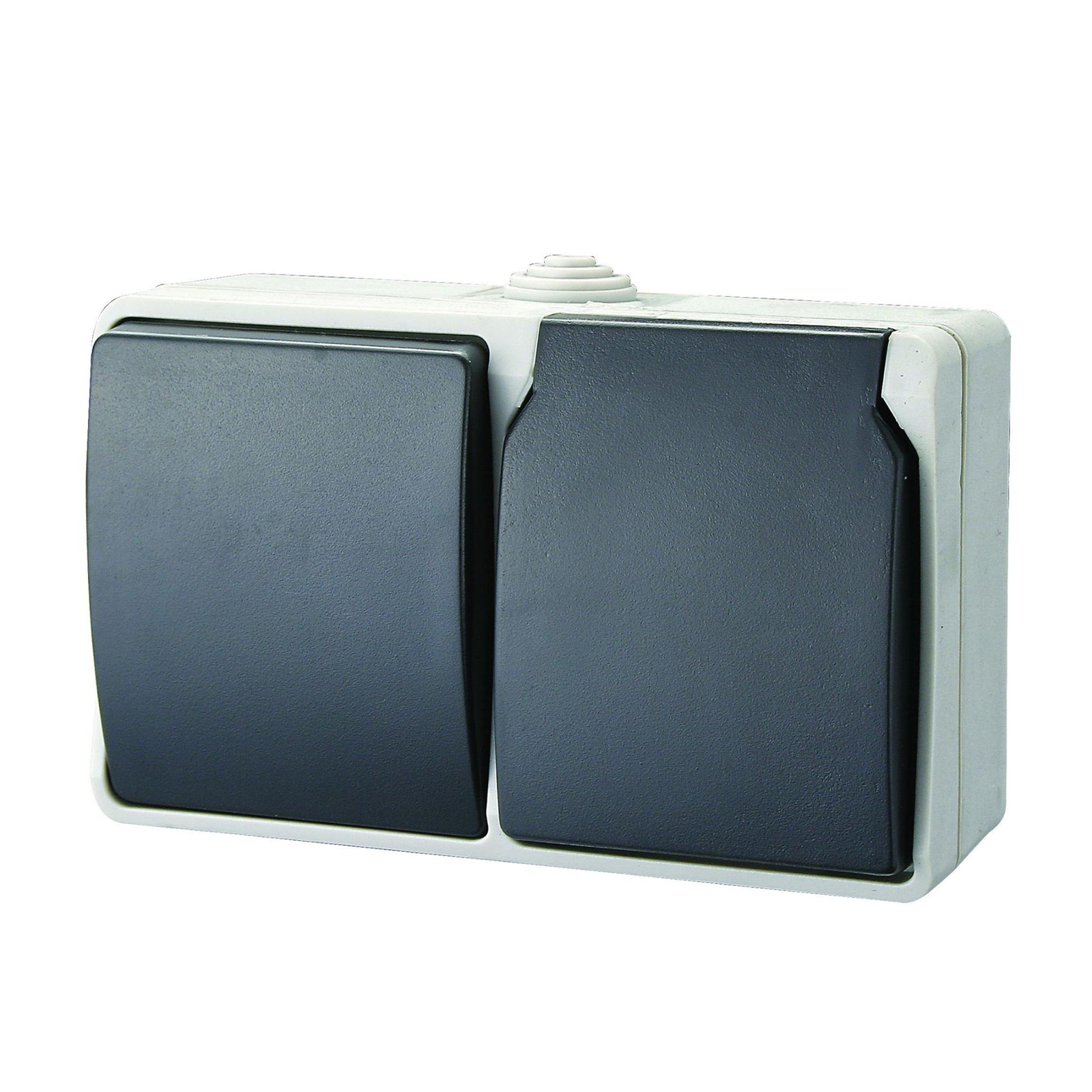 GAO 9873H Aquatop Falon kívüli váltókapcsoló + dugalj - Szürke (9873H)