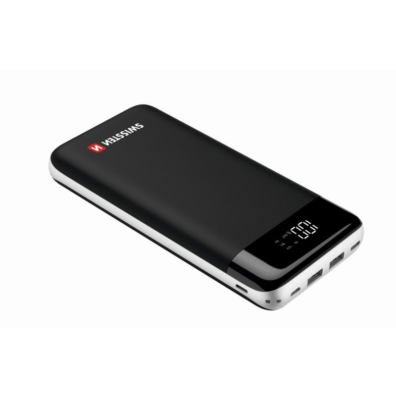Swissten 22013929 Power Bank 30000mAh Fekete (22013929)