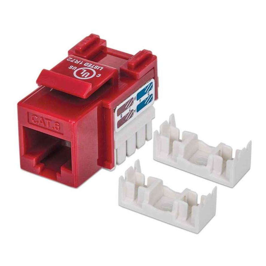 INTELLINET Keystone Jack Cat6 Punch-down UTP rot (210614)