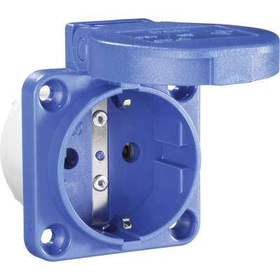 Védőérintkezős gép dugaszoló aljzat, 230 V/AC 16 A IP54, kék, PCE 601.450.06 (601.450.06)